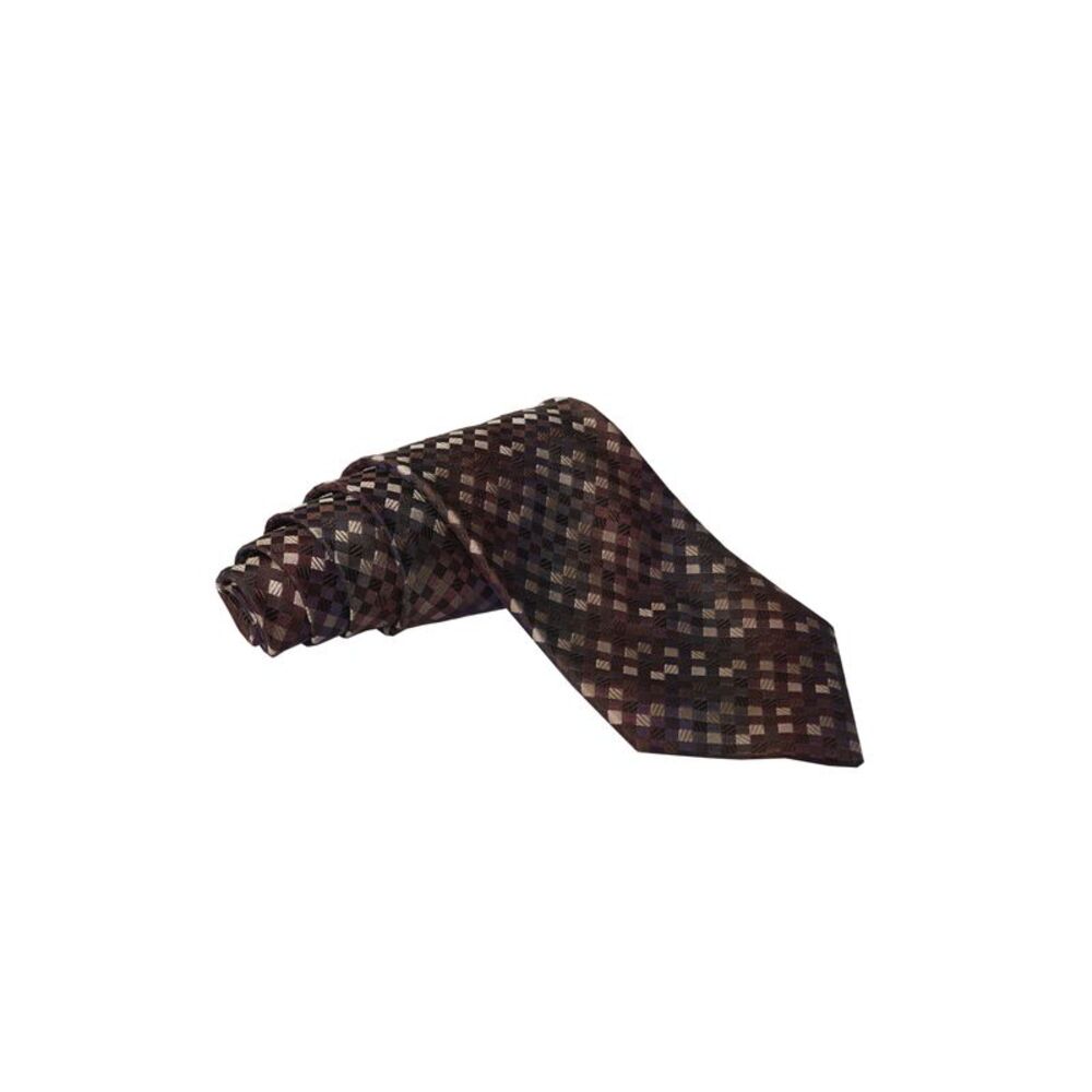 Zilli Diamond Grid Silk Tie